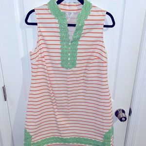 Crown & Ivy petite striped sleeveless dress